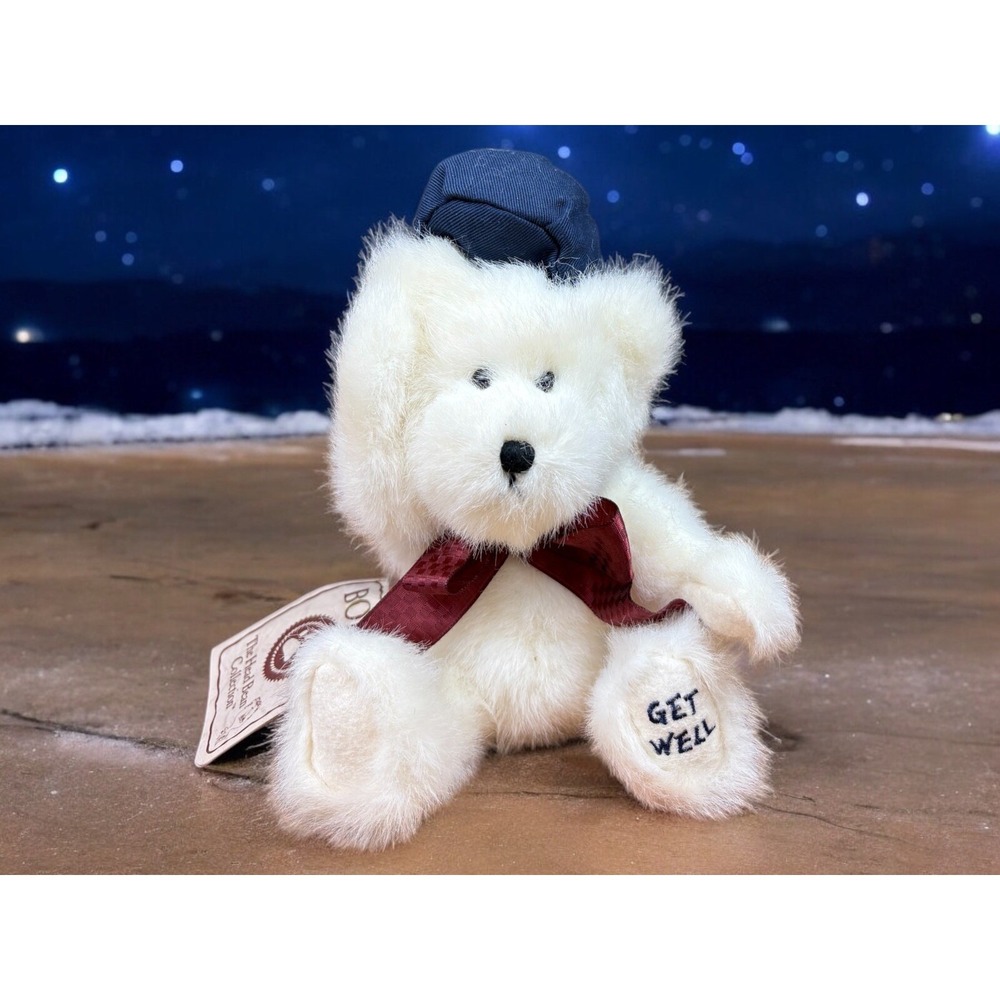 2003 Boyds‎ Bears The Head Bean Collection Get Well Boo Boo Bear New With Tags